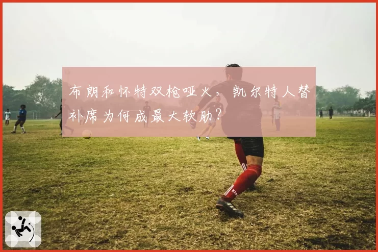 布朗和怀特双枪哑火,凯尔特人替补席为何成最大软肋?
